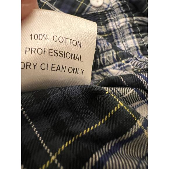 Petersyn 'Blaine' Dover Check Off-the-Shoulder Peplum Top M Plaid Academia Boho - Picture 9 of 11